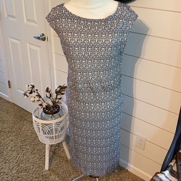 Tory Burch | Navy & White Print Dress | M - Picture 1 of 7